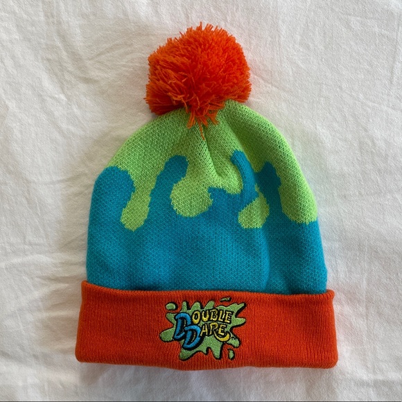Nickelodeon, Double Dare Slime, Retro Pom Pom Beanie - Picture 1 of 2
